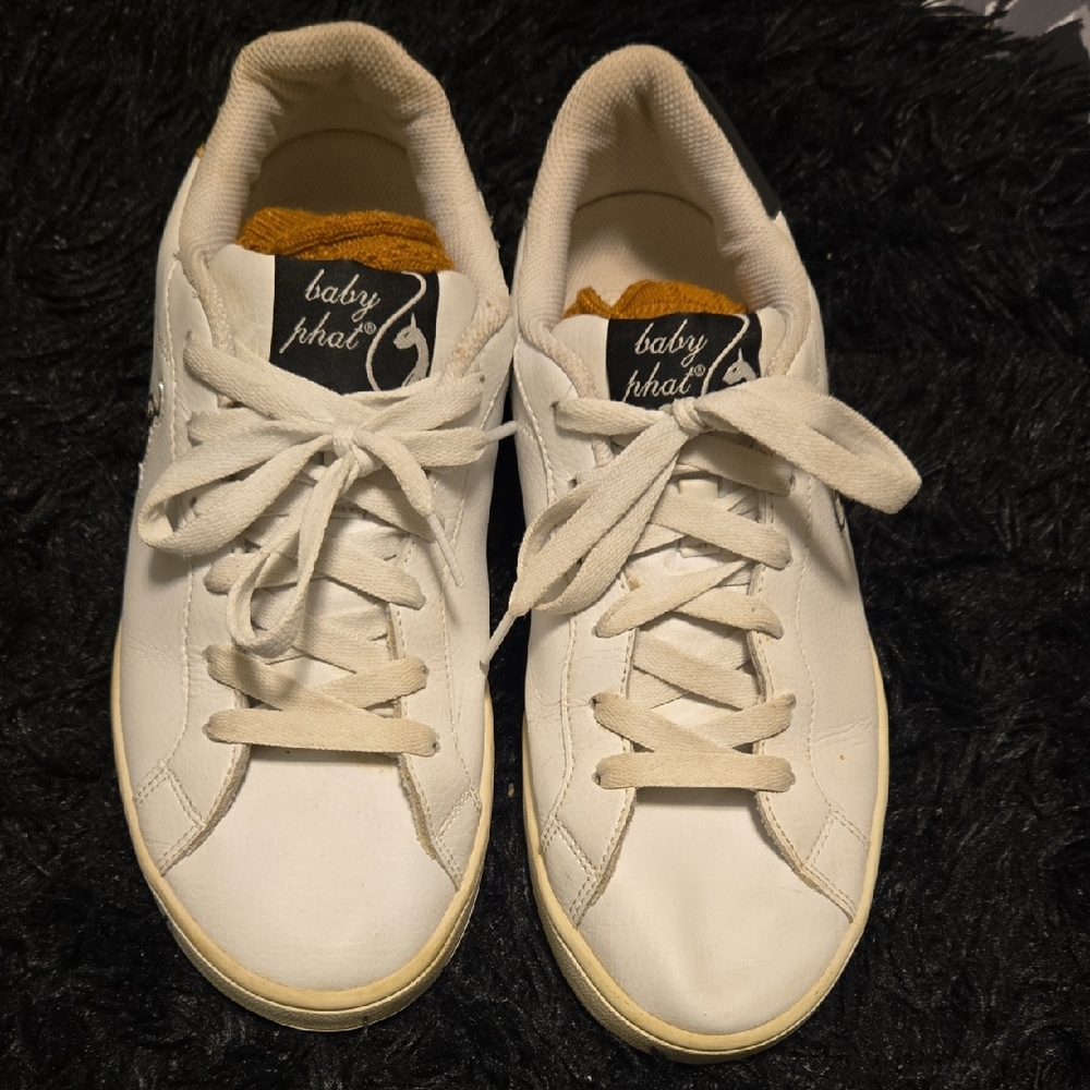Baby Phat Cream and White Sneakers